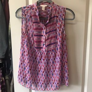 BR sheer tunic blouse